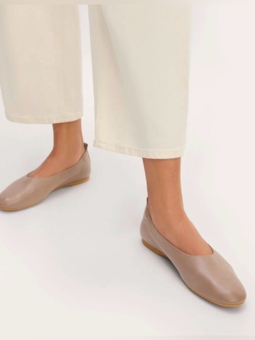 Everlane Day Glove Mocha Taupe Leather Flats